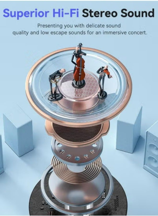 Apluynm True Wireless Earbuds, In-Ear Bluetooth 5.49 Headphones 4-Mics ENC Clear Call, Bluetooth Earbuds Touch Control 40 Playtime, IPX6 Waterproof TWS, Light-Weight Earphones - Image 4