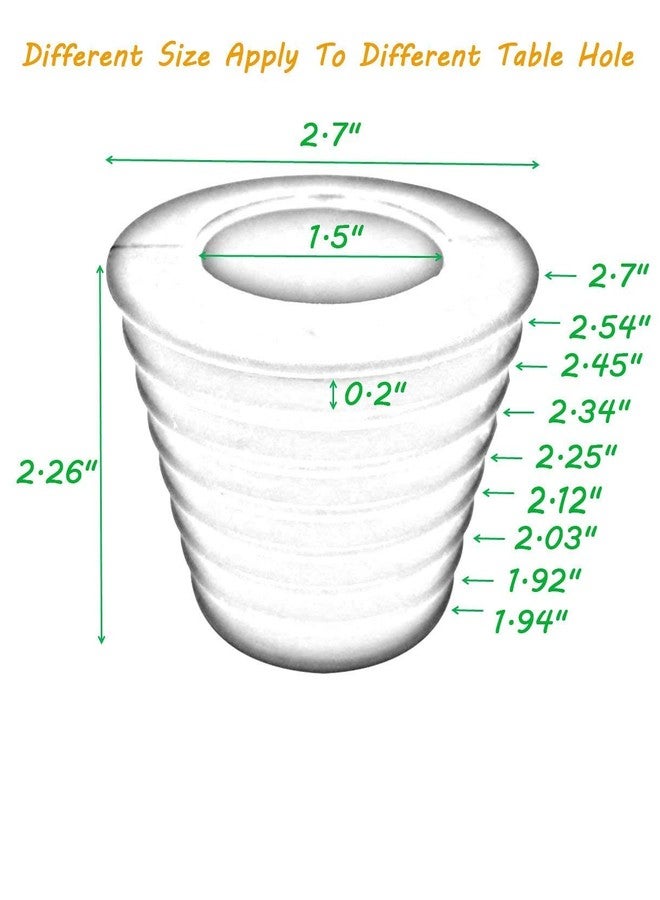 SUQ I OME إسفين مخروطي الشكل لمظلة الفناء الخارجية من SUQ I OME، يناسب أعمدة المظلات بقطر 1.5 بوصة/ 38 مم، لفتحة طاولة مظلة الفناء أو قاعدة المظلة بقطر من 1.94 إلى 2.7 بوصة - Image 5