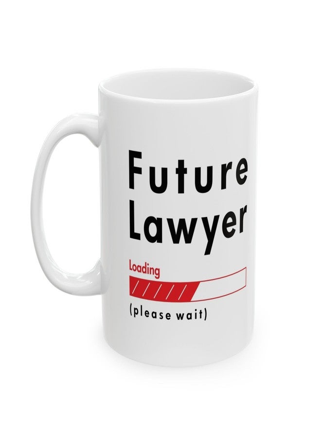 Visibee Future Lawyer Loading Please Wait Printed Mug | Gift for Law Students, Lawyers, or Legal Aspirants | 330ml Ceramic Coffee Mug | FPM068 | Pack of 1 - Image 1