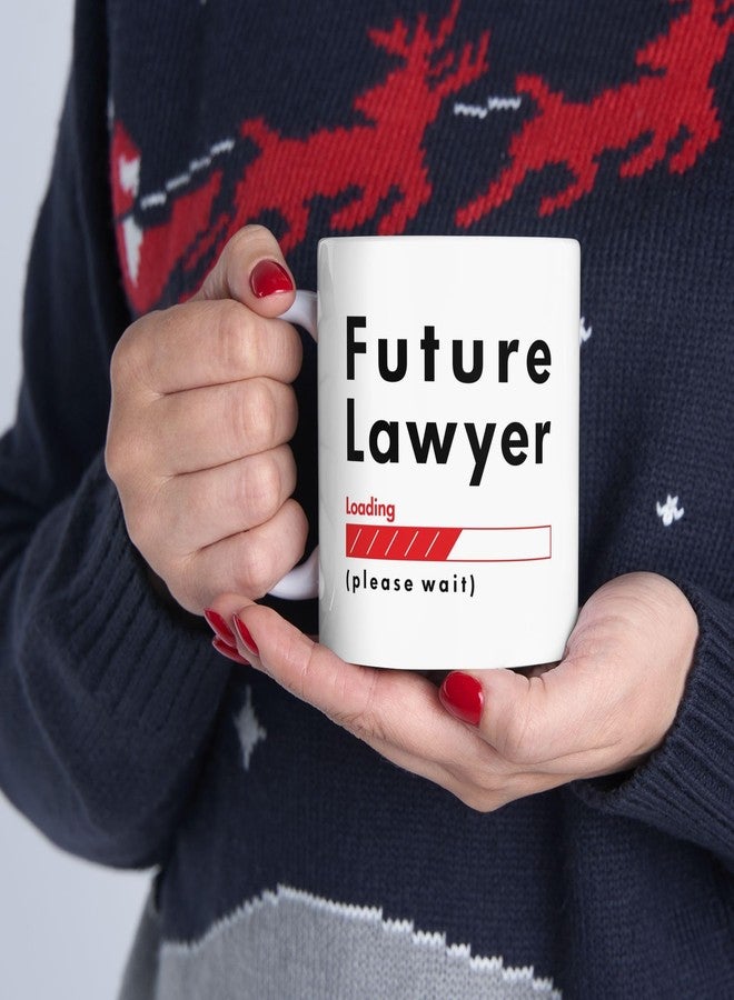 Visibee Future Lawyer Loading Please Wait Printed Mug | Gift for Law Students, Lawyers, or Legal Aspirants | 330ml Ceramic Coffee Mug | FPM068 | Pack of 1 - Image 4