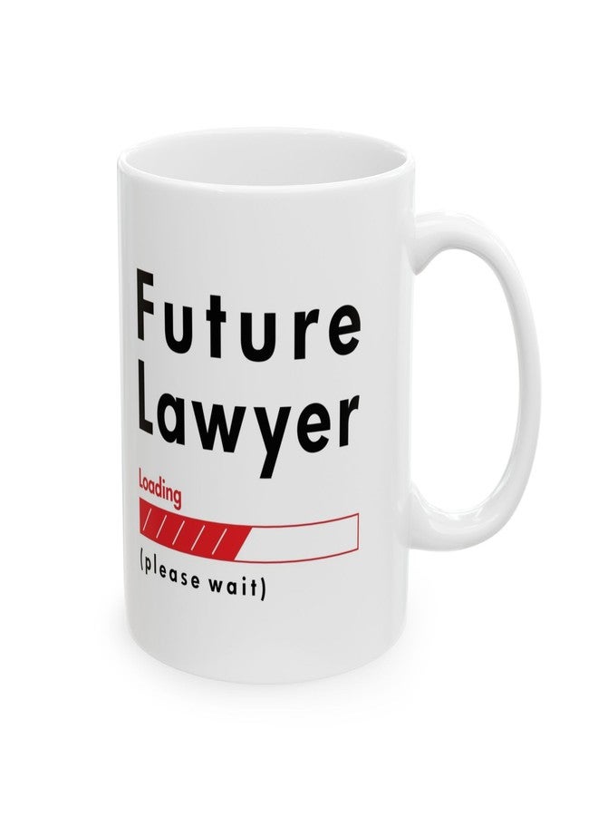 Visibee Future Lawyer Loading Please Wait Printed Mug | Gift for Law Students, Lawyers, or Legal Aspirants | 330ml Ceramic Coffee Mug | FPM068 | Pack of 1 - Image 2