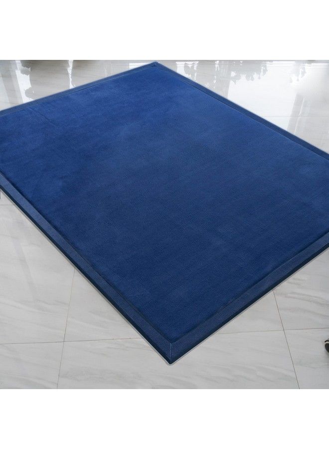 Eanpet Soft Tatami Mat Area Rug Pad Nonslip Memory Foam Carpet Large Playmats For Kids Crawling Mat Antiskid Doormats Living Room Bedroom Mat Women Gym Mat (Navy Blue)  - Image 1