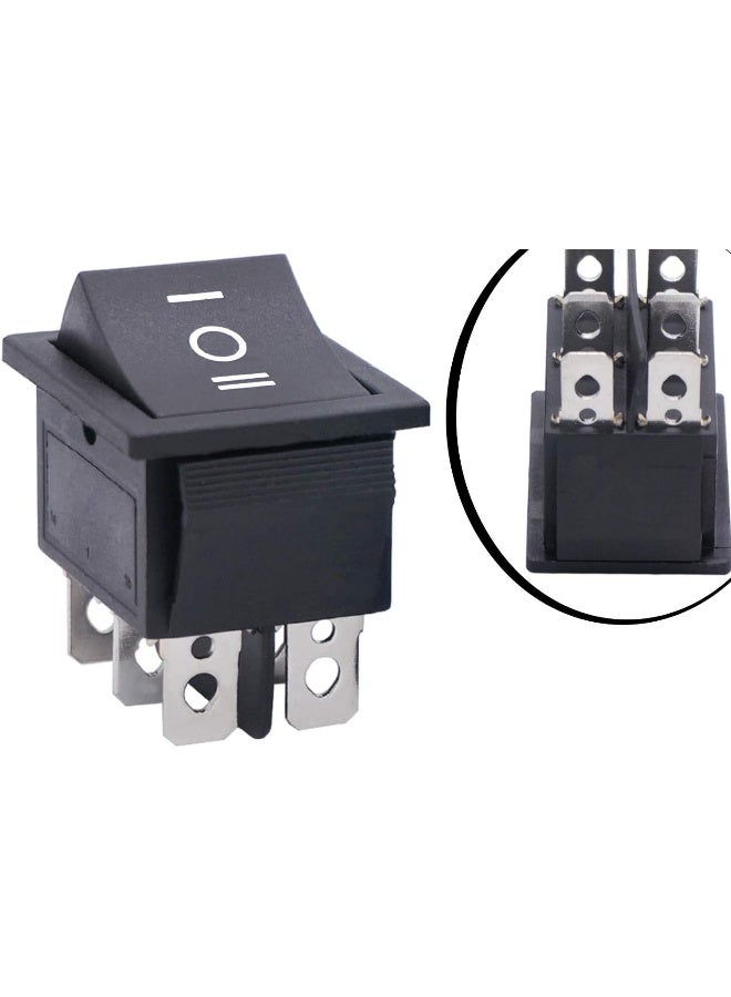 Royal Apex 6 Pins 3 Position Black Rocker Type Switch On Off On 1 