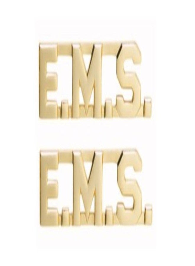 أتش دبليو سي دبابيس قميص ذهبية اللون من النحاس الأصفر، خاصة بخدمات الطوارئ الطبية (EMT EMS)، مقاس 1/2 بوصة.
