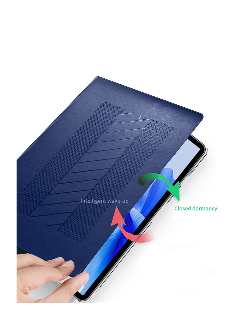 BYTER Honor Pad V9 11.5 Inch 2024 / Huawei MatePad 11.5 S 2024 / Huawei MatePad Air 11.5 Inch 2023 / Huawei MatePad 11.5 Inch 2023 - Classic PU Leather Trifold Stand Flip Case Cover (TCFPSR) - Navy Blue - Image 4