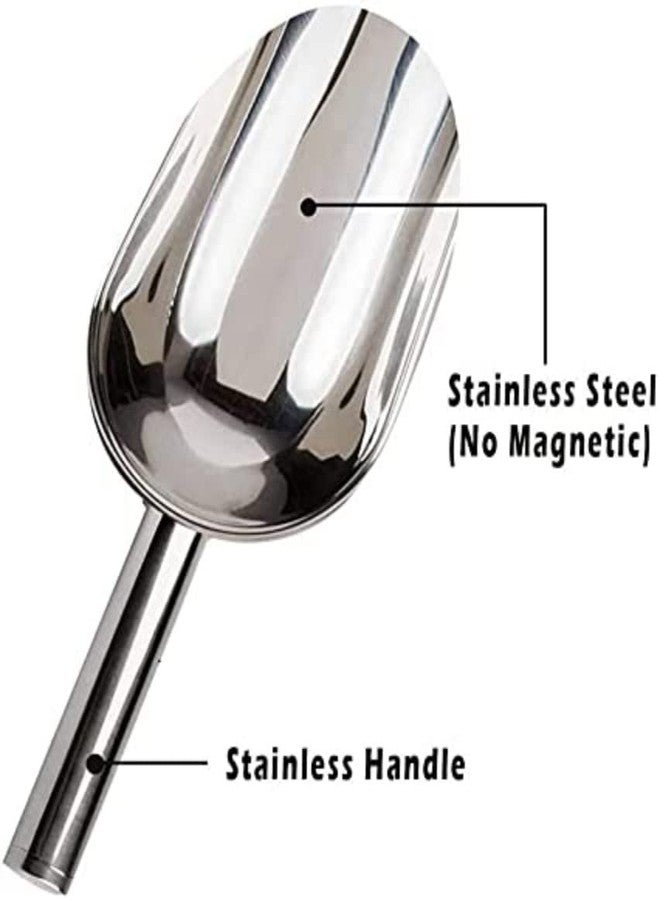 Melostu Sweet Candy Buffet Ice Tongs & Scoops (Silver-1 set) - Image 2