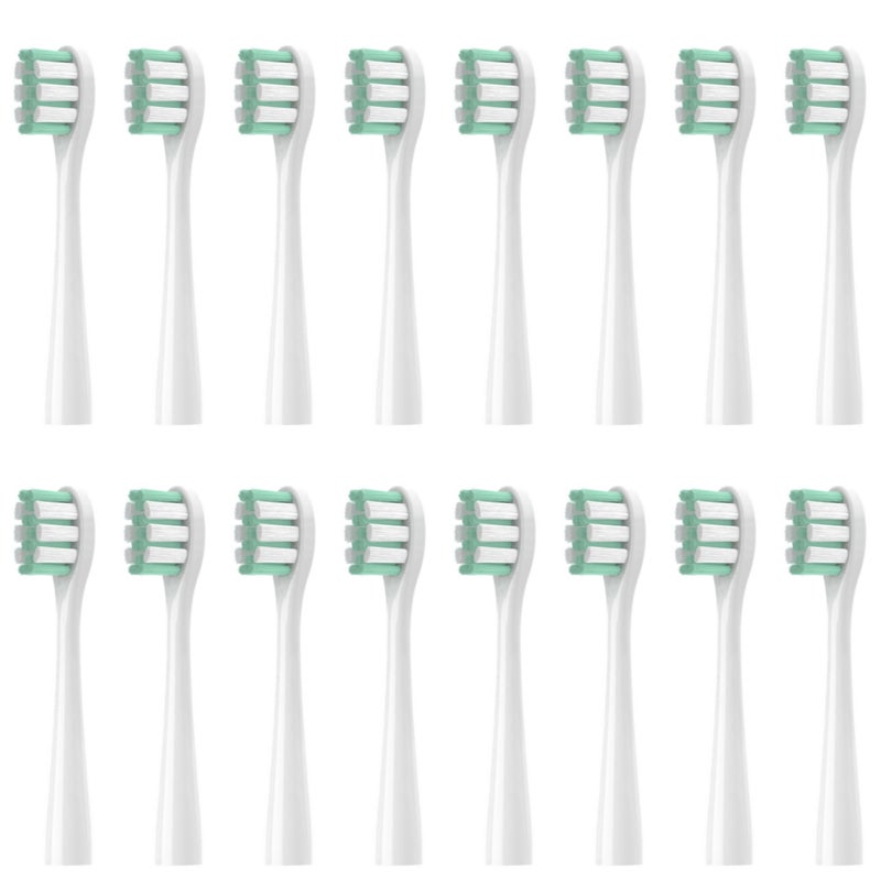 Showsee Replacement Electric Toothbrush Heads, Soft Bristles for ShowSee D1/d2/d3, 16 Pack, White - Image 1