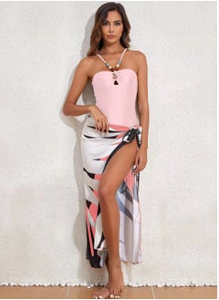 Generic 2Pcs The latest women's one-piece swimsuit hollow gem long dress swimsuit set  - Image 5