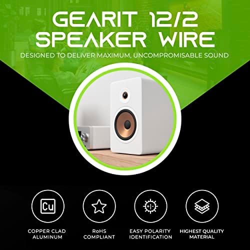 GEARit 12AWG Speaker Wire, Pro Series 12 Gauge Speaker Wire Cable (200 Feet / 60.96 Meters) Great Use for Home Theater Speakers and Car Speakers, Black - Image 3