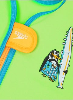 speedo Kids' Learn to Swim Character Printed Float Vest Green  - Image 5