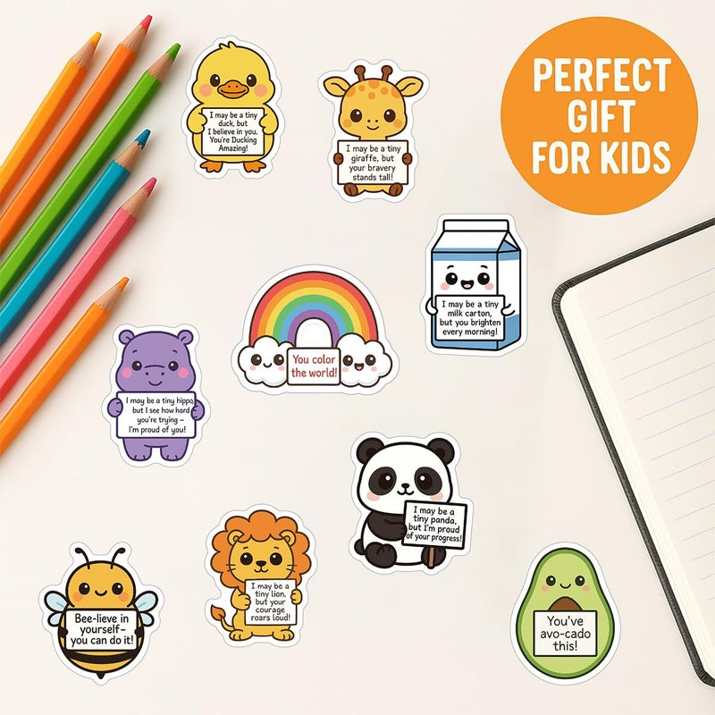 Obujopal 100 Pcs Emotional Support Animal Stickers, Cute Affirmation Stickers for Kids Teacher Classroom Water Bottle Laptop Phones, Positive Quote Vinyl Waterproof - Image 4