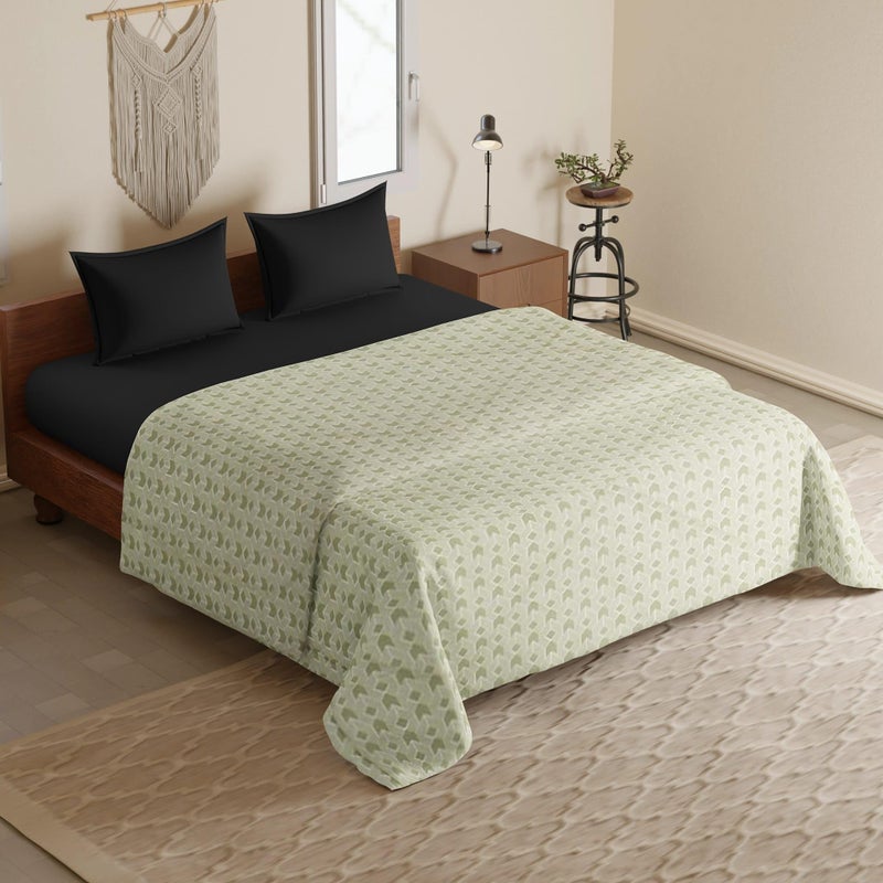 AURAVE Microfiber 210 Tc Reversible All Season Comforter/Quilt, Single, 150 GSM, Beige - Image 2