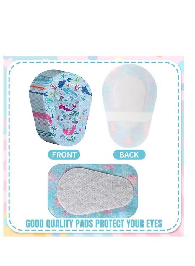 Adhesive Eye Patches, 45 Pcs Kids Girls Patches Toddler, Bulk, Patch Fabric Breathable, Fun Cute Designs Cotton Bandages, for Light Blocking 9 Styles - Image 2