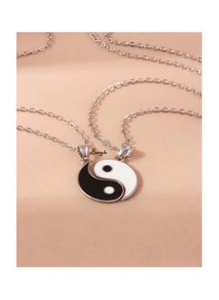 Generic Necklace For Two Best Friend - Twins Necklace Set Yin Yang Pendant 