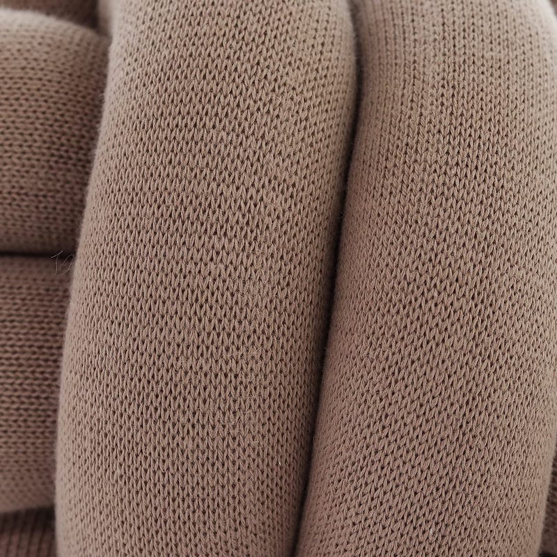 Pluchi Nodo Combed Cotton Knitted Knot Pillow/Knot Pillow for Sofa Sandy Brown Color (30 cm x 30 cm) - Image 3