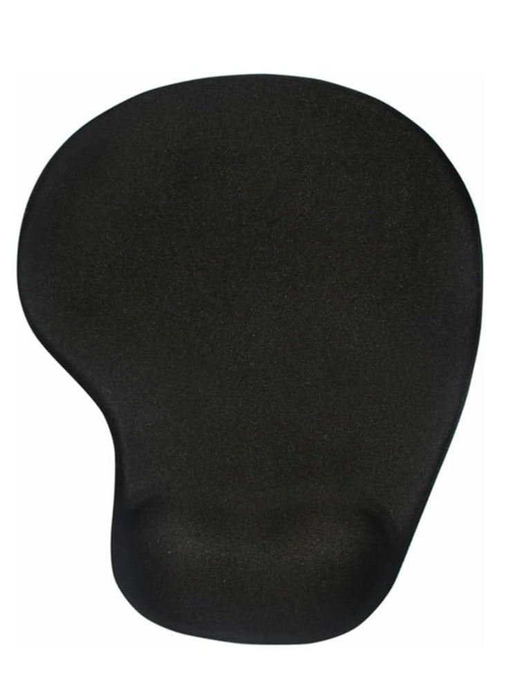 LOGILILY - Ergonomic Mouse Pads with Comfortable and Cooling Gel Wrist Rest Support and Lycra Cloth |Mouse Pad with Wrist Support |Non-Slip PU Base| - Image 1