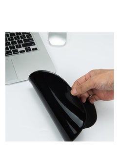 LOGILILY Ergonomic Mouse Pads with Comfortable and Cooling Gel Wrist Rest Support and Lycra Cloth |Mouse Pad with Wrist Support |Non-Slip PU Base|  - Image 3
