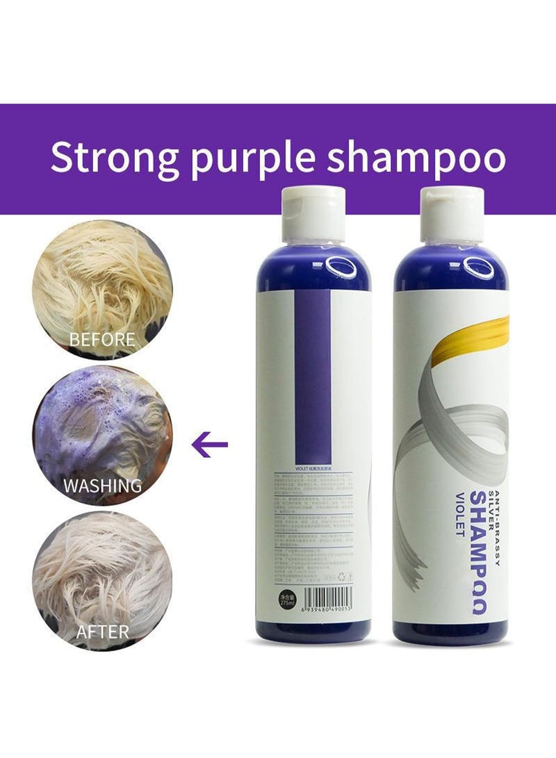 Generic 275ml Silver  Purple Shampoo for Blonded Hair, Intensive Silver Shampoo, Toning  Brightening, Blonde, Platinum, Gray, White Hair, Anti-Yellow Tint, Moisturizing  - Image 3