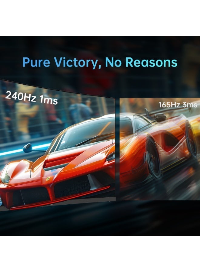 شاشة ألعاب KTC منحنية مقاس 32 بوصة، معدل تحديث 240 هرتز، دقة FHD 1080P 1500R HDR، FreeSync، شاشة فائقة السرعة 1 مللي ثانية للاعبي الألعاب، تباين 3500:1، منفذ HDMI 2.0 x 2، منفذ DisplayPort 1.4 وUSB 2.0، H32S17F - Image 2