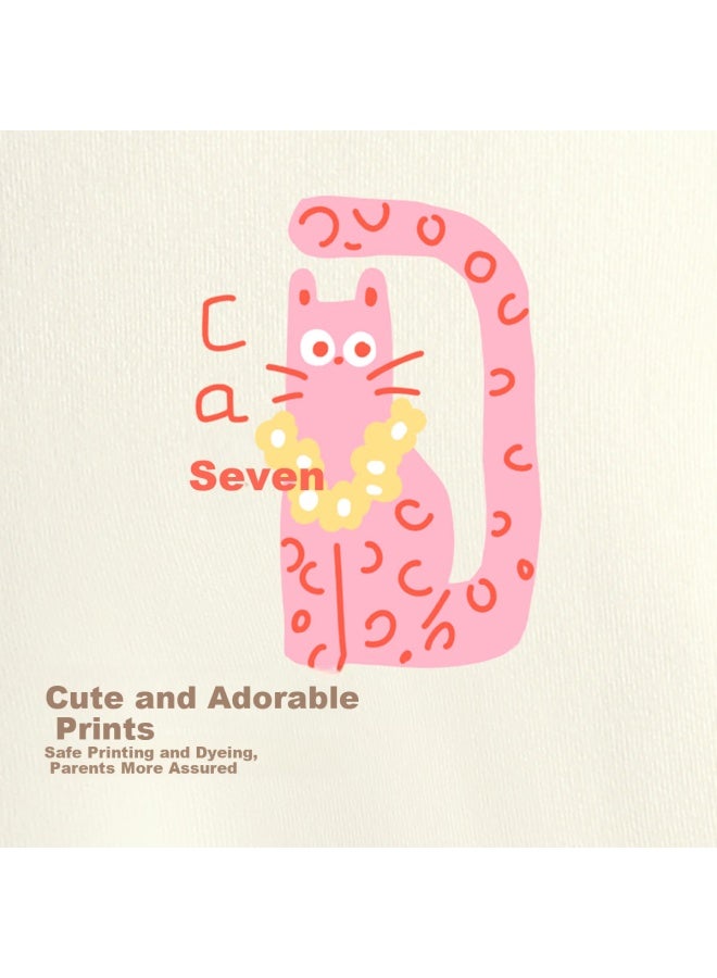 Tinsino Baby Clothes Newborn Romper Full Moon Baby Outfit Autumn Crawling Suit Pink Cat Size 66 - Image 4