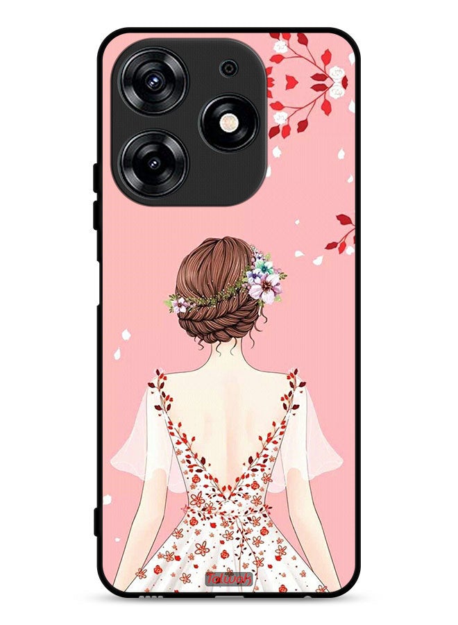 Tolwak غطاء واقي لتكنو سبارك 10 برو 4G مع فن الفتاة الواقف - Image 1