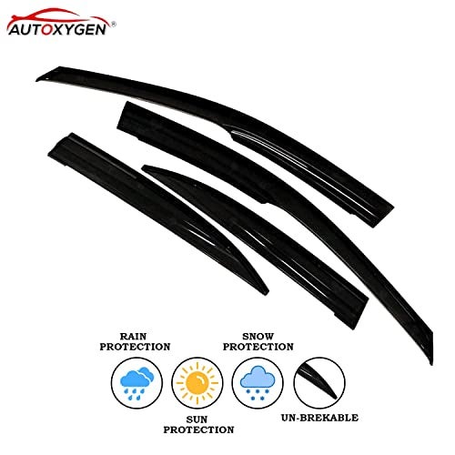 AUTOXYGEN Car Rain Wind Door Visor/Side Window Deflector/Unbreakable/Rain Guard/Wind Guard Accessories Compatible For Indica V2 (Set of 4Pcs) - Image 2