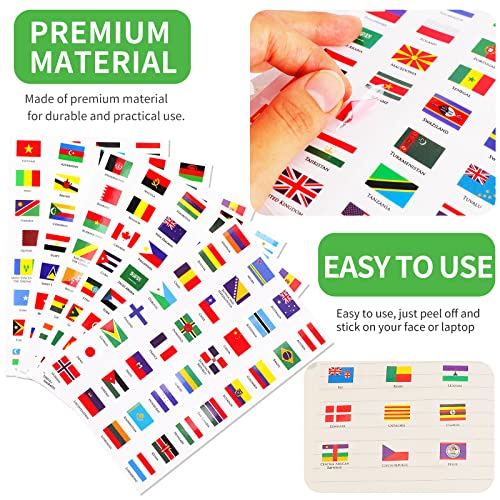 YACAISI 384 PCS World Flag Stickers, Waterproof PVC Multicolor Country Flag Stickers, 192 Styles, Ideal for School Planner, Scrapbook, Journal - Image 3