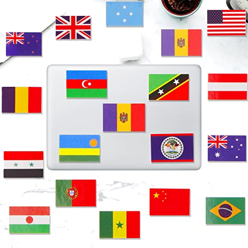 YACAISI 384 PCS World Flag Stickers, Waterproof PVC Multicolor Country Flag Stickers, 192 Styles, Ideal for School Planner, Scrapbook, Journal - Image 5
