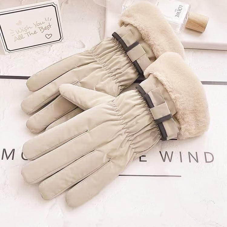 FGSS Winter Ski-Gloves for Women - Warm Water-Repellent Snow Gloves Cold Weather Snowboard Mittens - Image 4