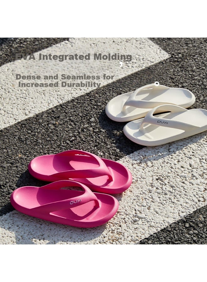 Poxi  Summer Women's Flip-flops, Home Casual Outdoor Slippers For Men, a Red, Size 36-37 - Image 2