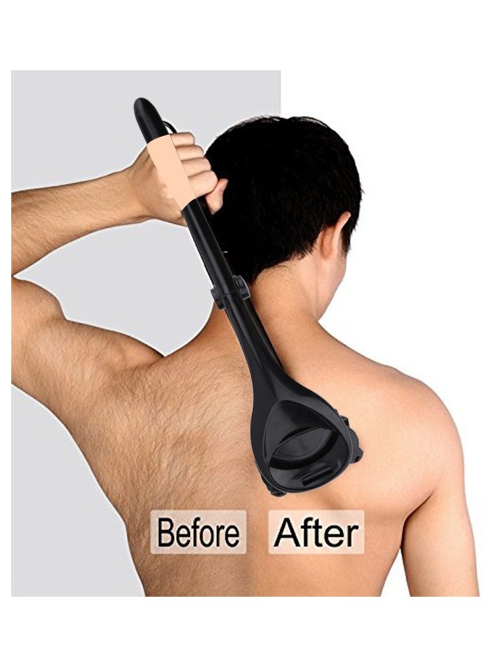 Generic 2.0 Back Shavers for Men: DIY Hair Shaver, Folding Double Head Back Shaver, Back&body shaver, Trimmer, Groomer, Safety Blade Technology & Ergonomic Handle, Wet & Dry Shaving - Image 1