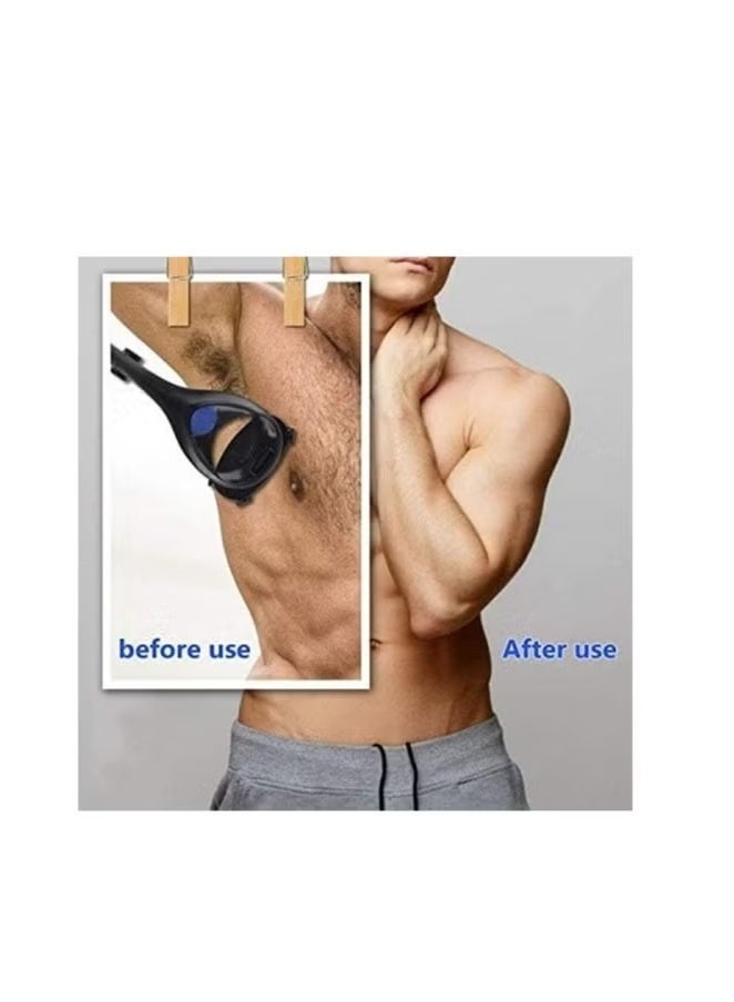 Generic 2.0 Back Shavers for Men: DIY Hair Shaver, Folding Double Head Back Shaver, Back&body shaver, Trimmer, Groomer, Safety Blade Technology & Ergonomic Handle, Wet & Dry Shaving - Image 4
