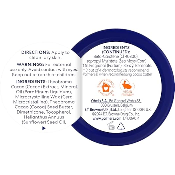 Palmer's Cocoa Butter Formula with Vitamin E Multi-purpose Cocoa Balm, 48 Hour Moisture, 17g - Image 3