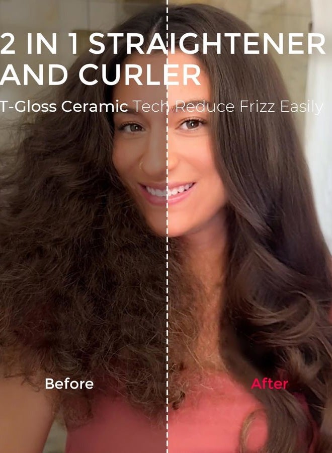 TYMO فرشاة حرارية STYLUX - فرشاة تجعيد دائرية مدفأة، مكثف حجم مع تقنية Flexi-Fit لتصفيف الشعر، أداة تجعيد، مكواة شعر 2 في 1، جهد مزدوج، ذهبية، 44 مم - Image 5