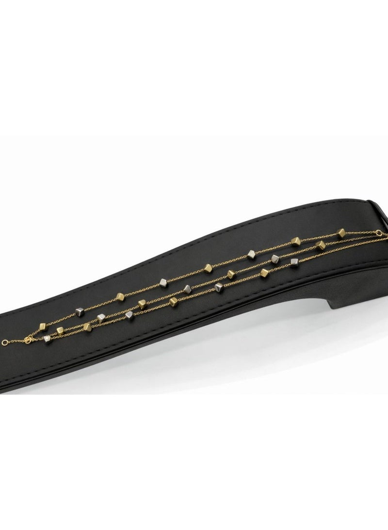 Swiss gold 18K small square bracelet, weight 2.82 grams. - Image 1