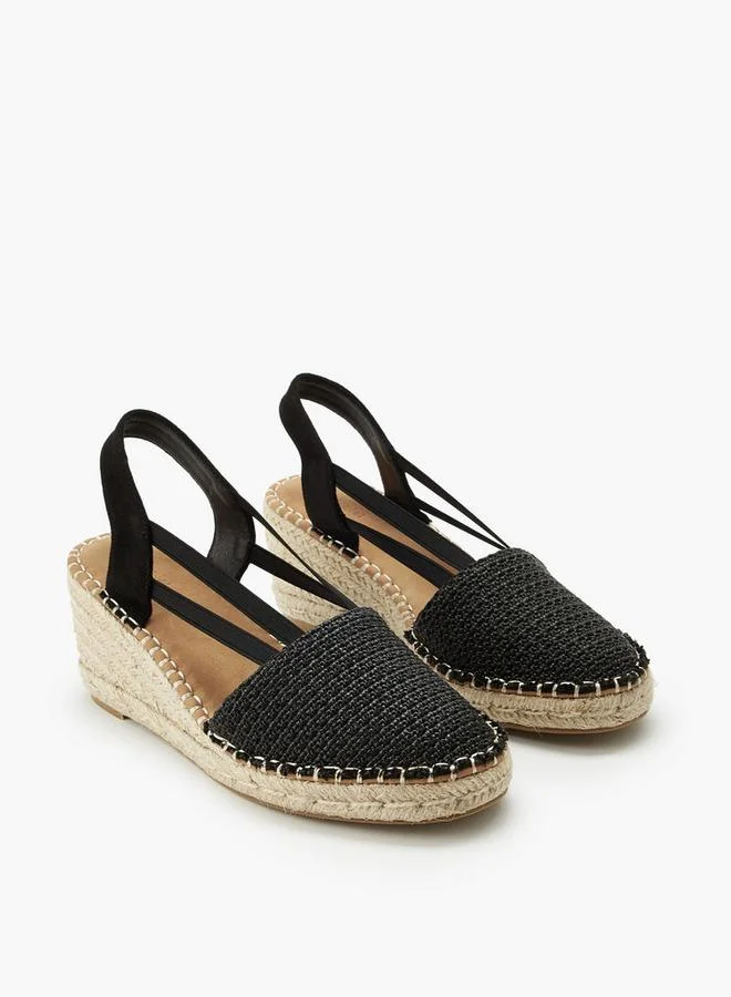 بيبرمنت Women Textured Wedge Heel Espadrille Sandals