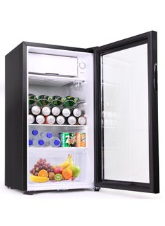 95L Glass Door Refrigerator With Semi Freezer Compartment, Direct Cold with Frost, LED Light and Key Lock, (RB-95HC-JC) Black - pzsku/Z29C5BB97F4BB1F6BEB97Z/45/1741174764/2f509c26-1970-40e4-9b47-3dda4217e59f