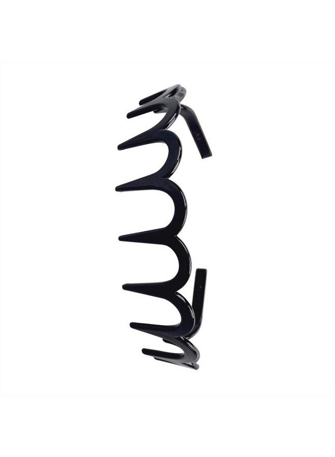 Fodattm 2PCS Zig Zag Shark Tooth Hairband Plastic Headband Hair Comb Women Hair Hoop Hair Accessories (E#) - Image 3