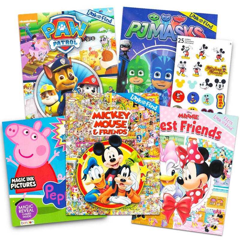 Disney Picture Search Books Set for Kids 24 Toddlers 5 Find It Books Featuring Minnie Mouse Mickey Mouse Peppa Pig Paw Patrol and PJ Masks - Image 3