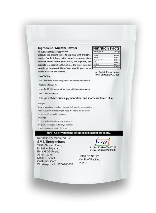 CELLUTION 100% Natural Mulethi Powder For Eating - 100gm - Licorice Powder/Glycyrrhiza glabra Sticks/Yastimadhu For Hair, Skin & Body Care (100 Grams) - Image 2