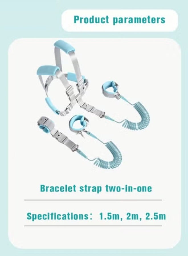 DOOKOO 2 in 1 Toddler Leash, Baby Anti Lost Wrist Link, Child Safety Harness Tether, Kids Walking Wristband Assistant Strap Belt for Parent Boys Girls Outdoor Activity - Image 3