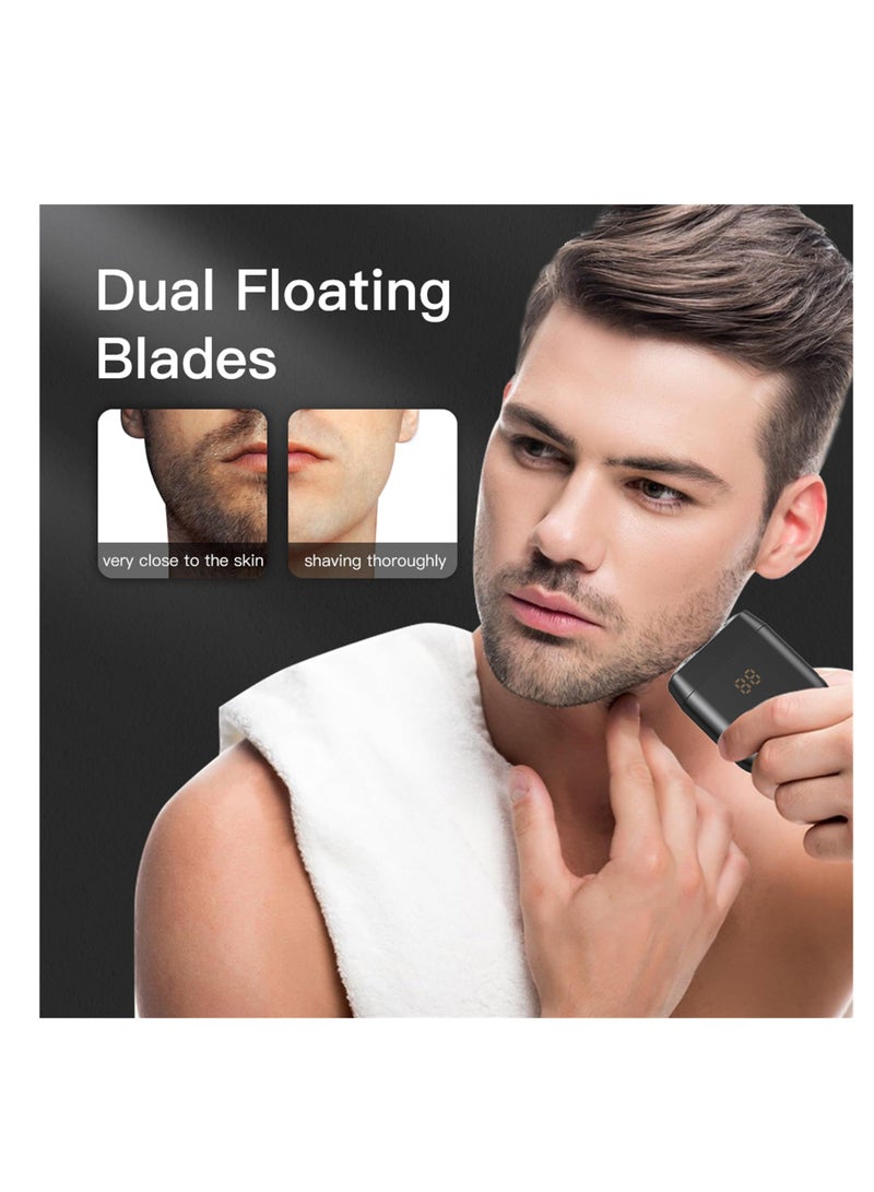 Electric Razor for Men with PopUp Trimmer, Travel Shaver Pocket, 100% Waterproof, Rechargeable, Type-C Beard Face Shaver, Ideal Gift, Black - Image 5