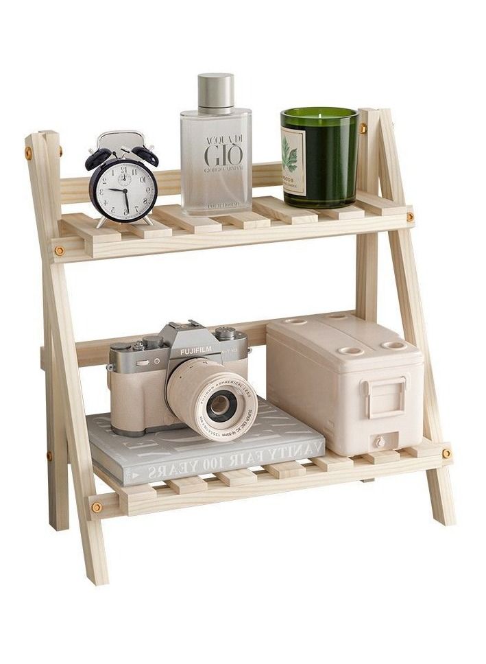 بايبي خشبية سطح المكتب تخزين الرف 2 طبقة سطح المكتب تخزين الرف شبه منحرف مكتب تخزين الرف عنبر المنزل المدرسة مكتب ، وغيرها من الأزياء سطح المكتب الديكور - Image 1