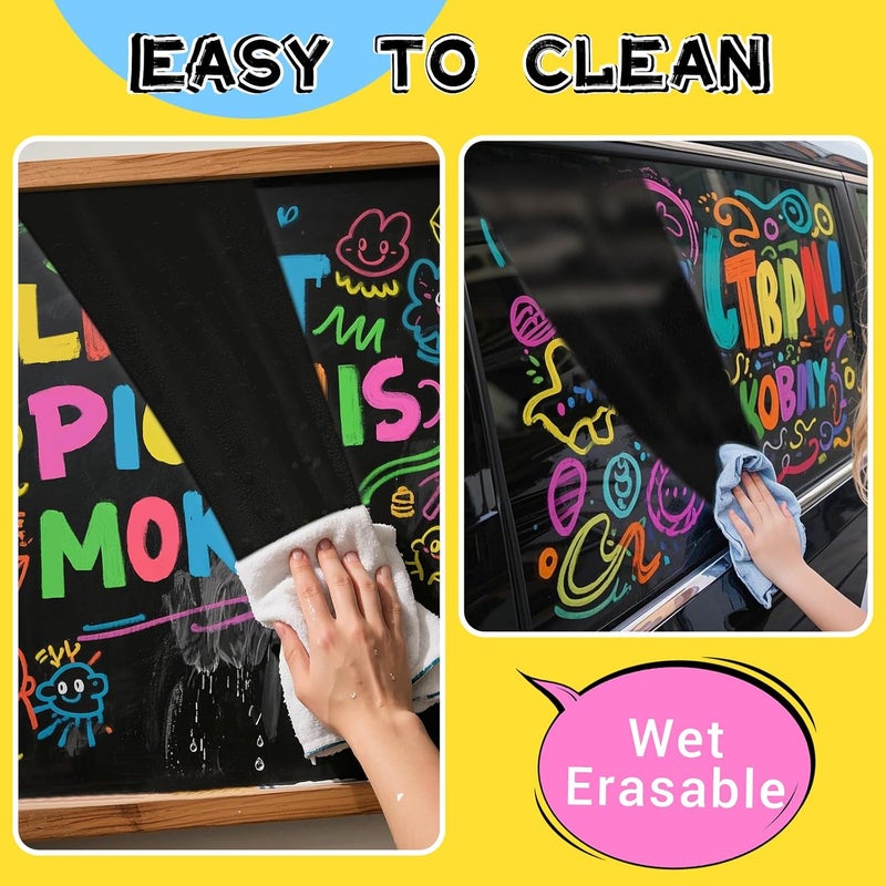 AKARUED Jumbo Chalk Window Markers for Cars Glass Washable: 8 Colors Liquid Chalk Markers Pen with 10mm Wide Tip, Chalkboard Marker, Window Paint Marker for Car Window, Blackboard, Auto Windshield Decorations - Image 4