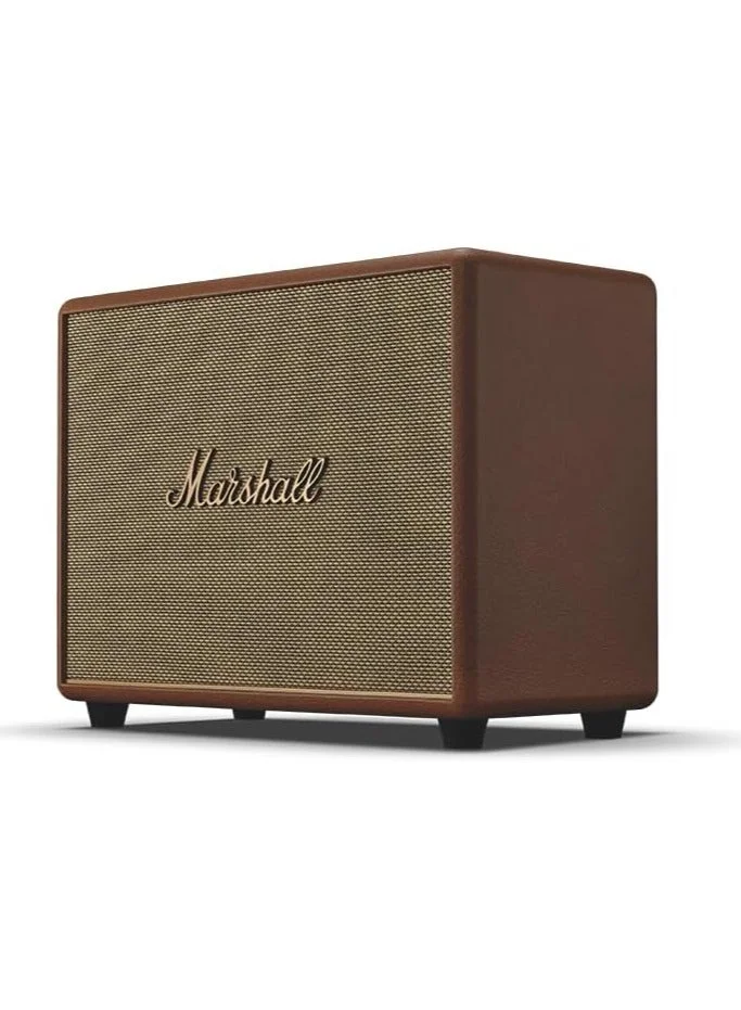 مارشال ووبورن  سماعة منزلية لاسلكية فاخرة بقوة  واط مع بلوتوث . ومدخلات متعددة - استمتع بصوت مميز | بني