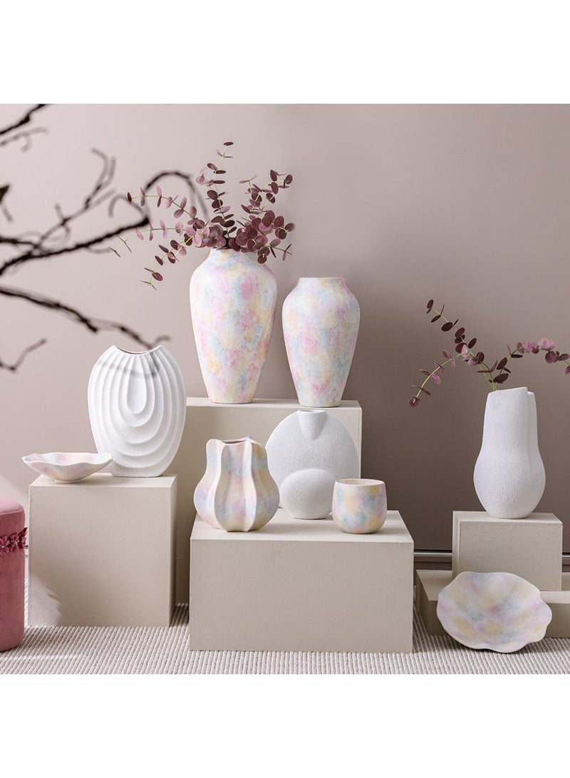 DANUBE HOME Lexie Berry Ceramic Vase Peach – Modern Decorative Flower Vase for Living Room, Dining Table & Office, Stylish Minimalist Pottery Centerpiece for Elegant Home Decor & Interior Styling L24.5 X W21.5 X H34Cm - Image 3