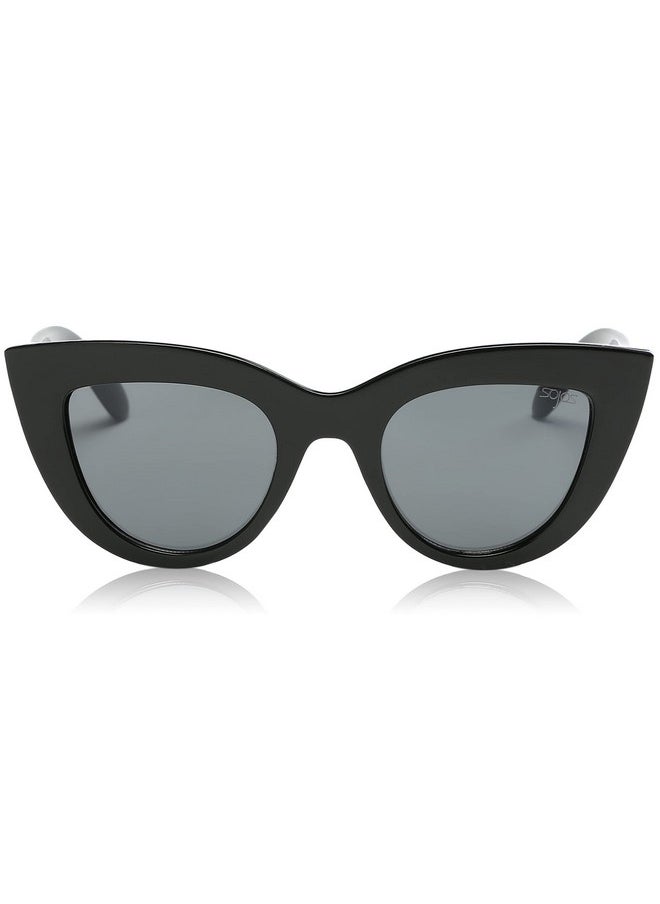 Sojos Retro Small Vintage Cat Eye Sunglasses For Women Cute Fashion Uv400 Sunnies Sj2939 Black Grey  - Image 1