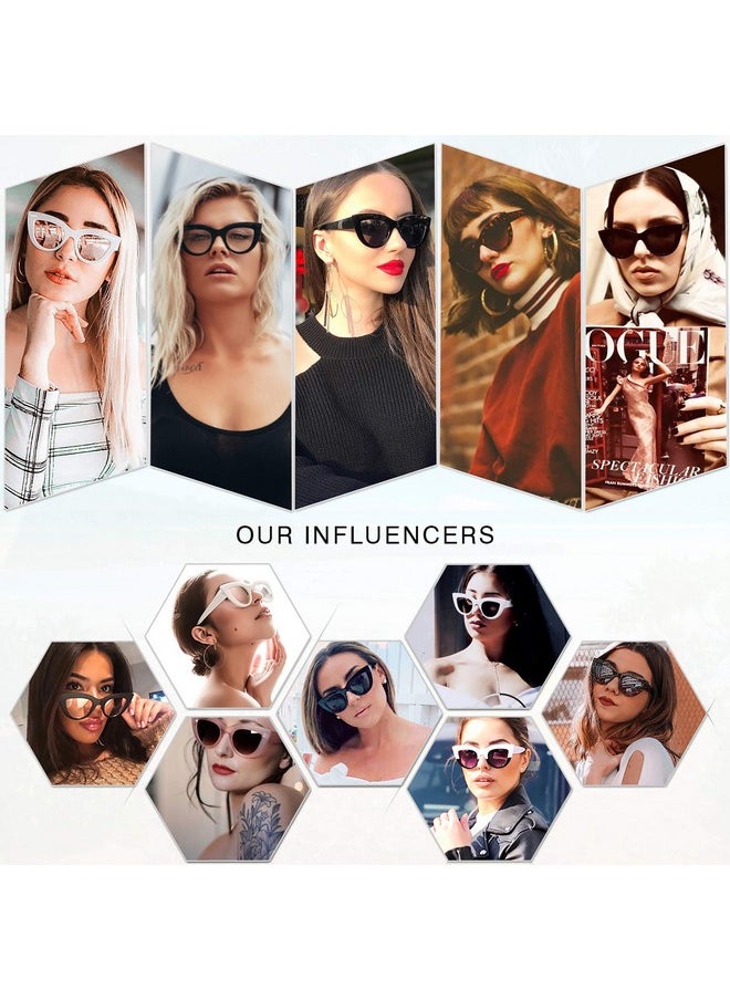 Sojos Retro Small Vintage Cat Eye Sunglasses For Women Cute Fashion Uv400 Sunnies Sj2939 Black Grey  - Image 3