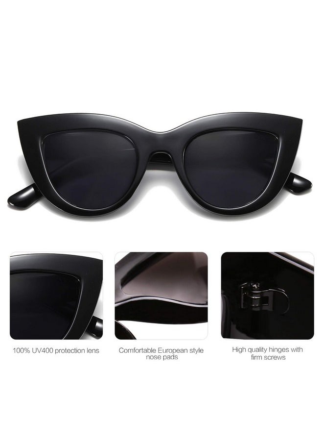 Sojos Retro Small Vintage Cat Eye Sunglasses For Women Cute Fashion Uv400 Sunnies Sj2939 Black Grey  - Image 4