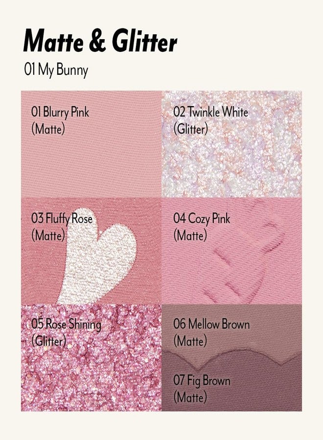 I'M MEME Wonder Soft Layer Palette - 7 Shades | Portable Size, Versatile, Blendable, Neutral Colors with Soft Texture, 02 My Bunny, 0.23 Oz - Image 2